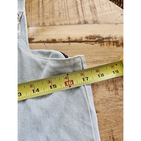 Top Shop Bleach Denim Jean Romper Dress Women's Size 10 Moto - Picture 6 of 10